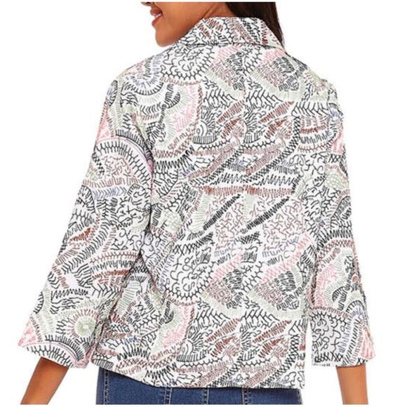 Parsley and Sage Kendall Embroidered Jacket Size XL Artsy boho cropped blazer - Picture 5 of 9